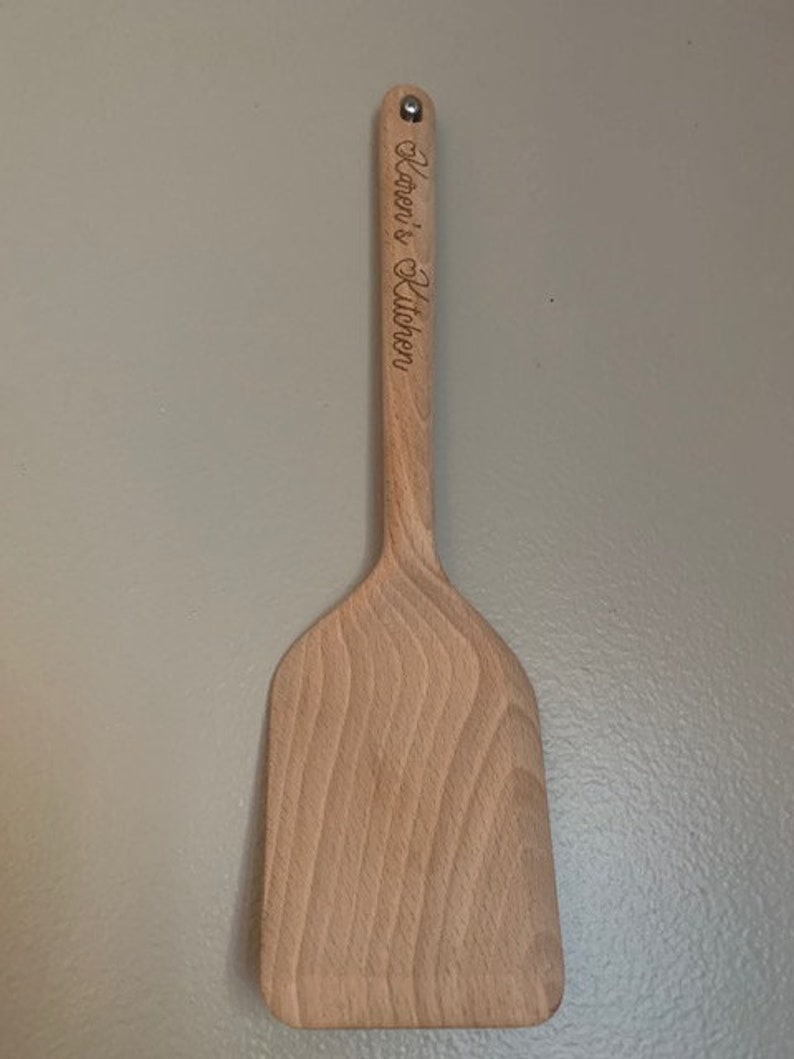 Personalized Wooden Spatula Laser Engraved Etsy