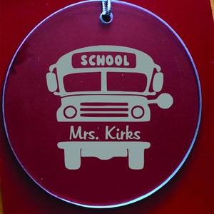 Bus Driver Ornament FREE Personalization, Bus Driver Christmas Gift
