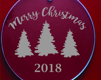 Merry Christmas Ornament FREE Personalization
