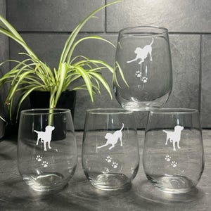 Labrador Retriever Lab Glass, FREE Personalization, Labrador Dog Mom Dad Christmas Gift