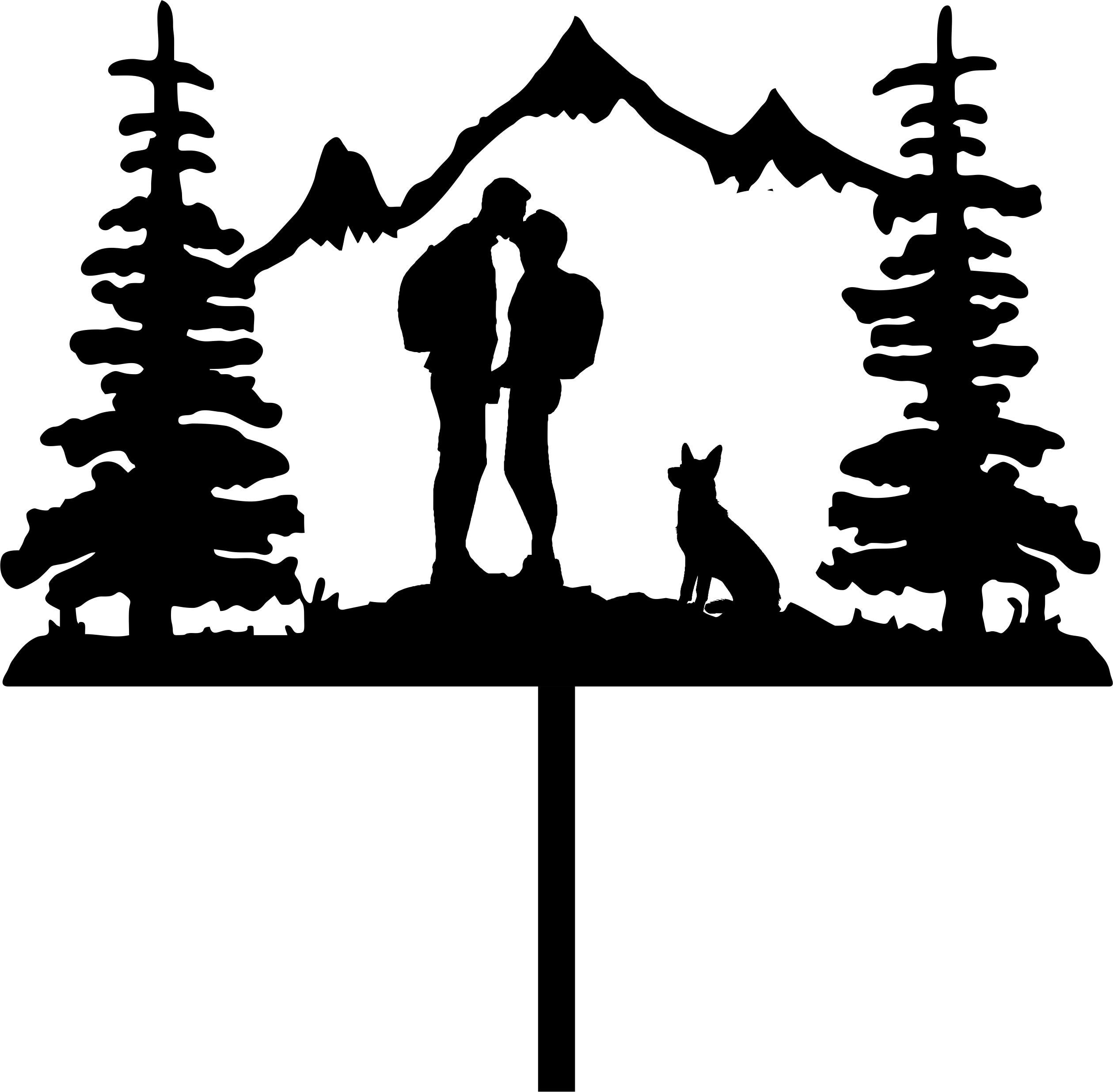 Wedding Cake Topper Couple Mountain Hikers Hiking Backpacking FREE Personalization Laser Cut