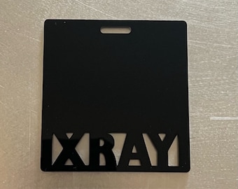 Large Letter Badge Holder Badge Marker XRAY Glitter Colors Acrylic Badge Badge Buddy