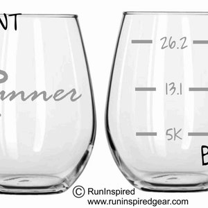 Running Runner Glass FREE Personalization