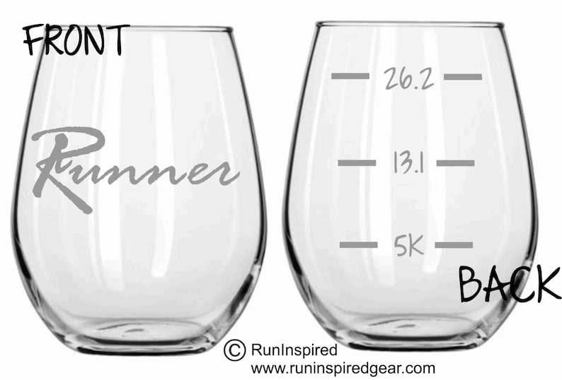 Running Runner Glass FREE Personalization image 1