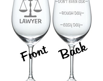 Lawyer Glassware FREE Personalization