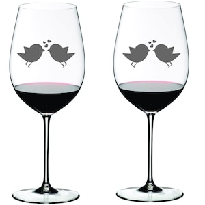 Bird Love Glass FREE Personalization