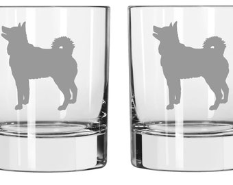 Siberian Husky Glass FREE Personalization