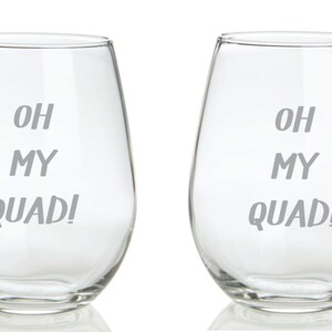Oh My Quad Glass Exercise Gift, Fitness Glass, Weightlifting Gift, Legs