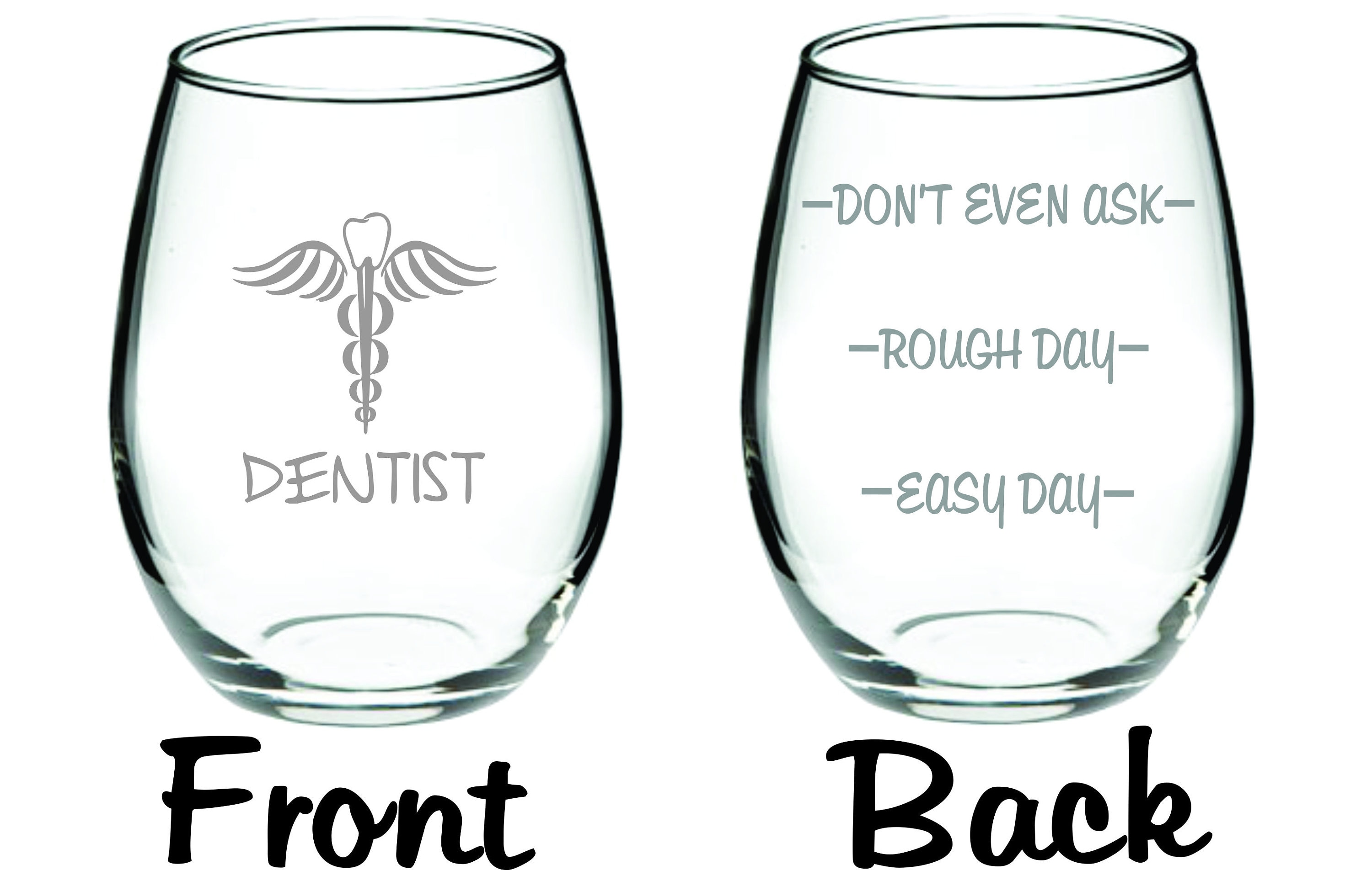 Etched Dentist Glass FREE Personalization Etsy