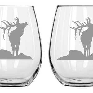 Elk Sand Etched Glass FREE Personalization