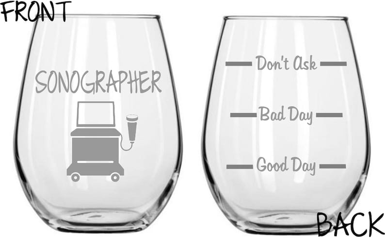 Sonographer Stemless Wine Glass