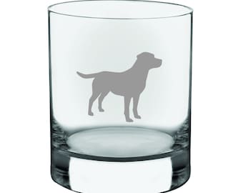 Labrador Retriever Glass FREE Personalization