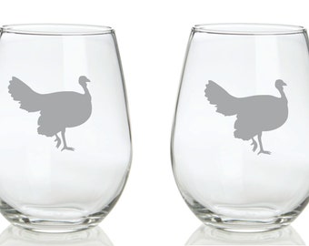 Turkey Glass  Choose type of glass you would like (Wine,Stemless, Beer,Coffee,Pub, Pilsner, Rocks)FREE Personalization