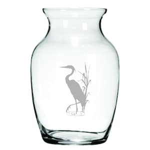 Blue Heron Vase FREE Personalization up to four words