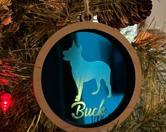 Heeler or ANY Dog Breed Ornament FREE Personalization