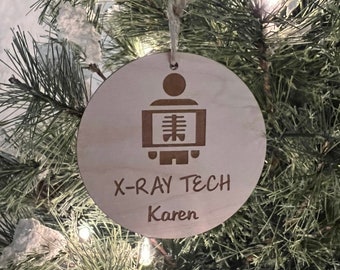 XRay Radiology Radiologist Ornament FREE Personalization, RAD Tech Week Gift