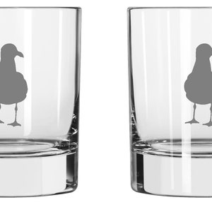 Seagull Glass  FREE Personalization, Seagull Christmas Gift, Lake House Decor, Beach Decor