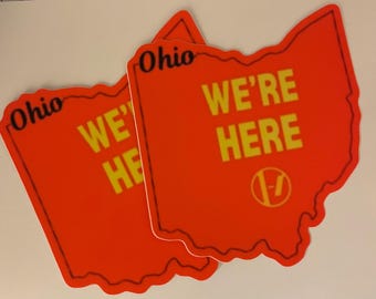 Twenty One Pilots Ohio Shaped “We’re Here” Kiss cut sticker