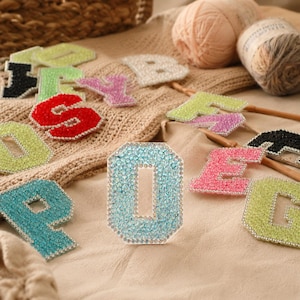 Sprankelende 7 kleuren strass-patch – Letterappliqué DIY-decoratie