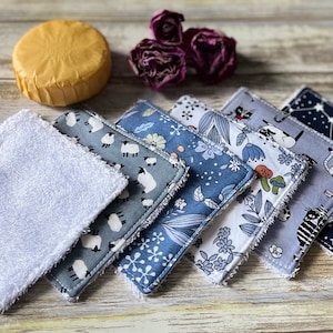 Reusable organic Bamboo Square Cotton Face pads/ Square pads/ makeup remover/ Eco Friendly/ Makeup Wipes/ Cosmetic Wipes