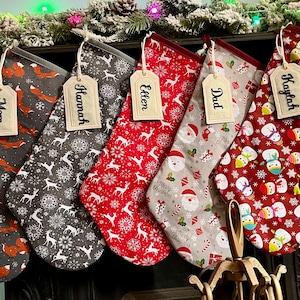 Personalised Christmas Stocking, Christmas Stocking, Personalised stocking, Stocking, Family Christmas Stockings, Santa, Snowman Stocking
