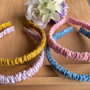 Dünne Scrunchie Stirnbänder für Erwachsene, Kinder, Kleinkinder, Kinder Stirnbänder
