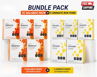 Unicity Balance & Unimate Bundle Pack | 5 Balance, 5 Unimate Boxes