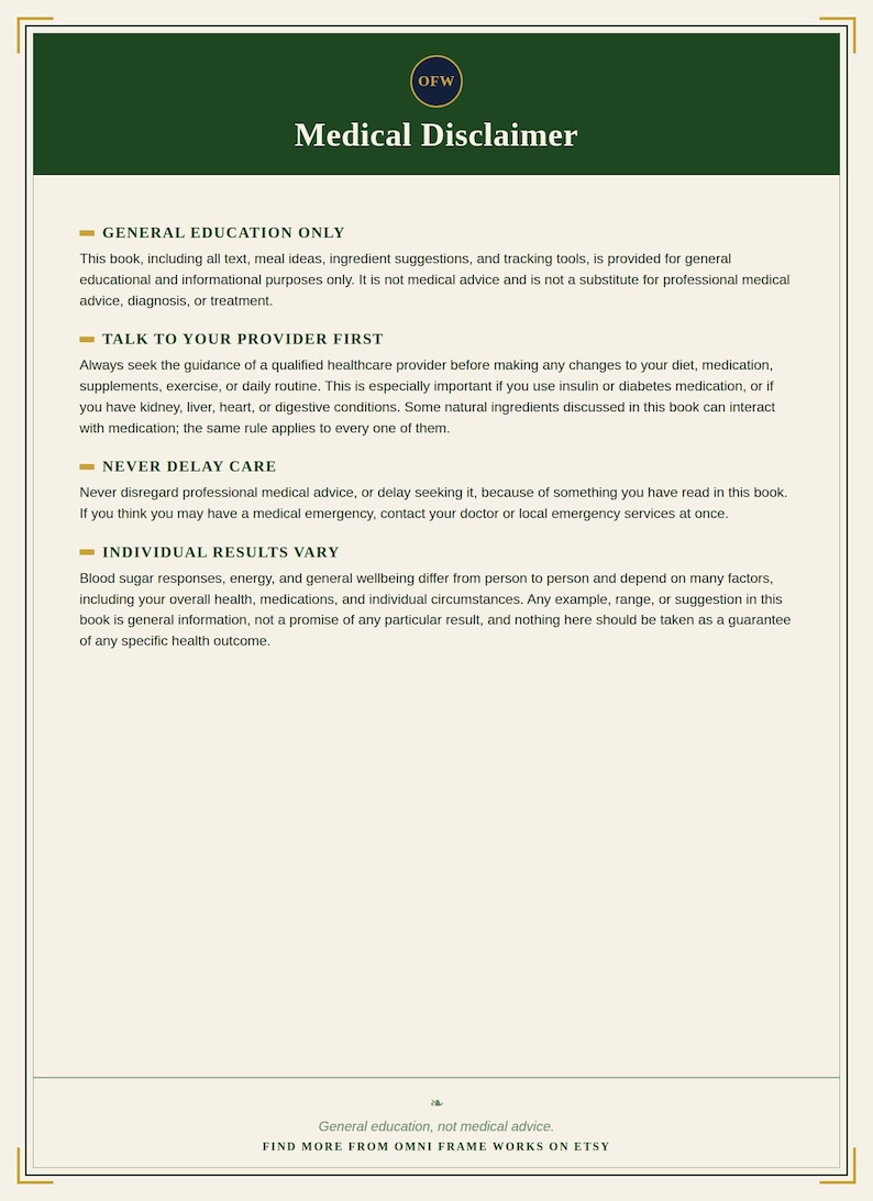 Diabetes Management Guide | Interactive PDF, Habit Tracker, Meal Plan (Digital Download) image 10