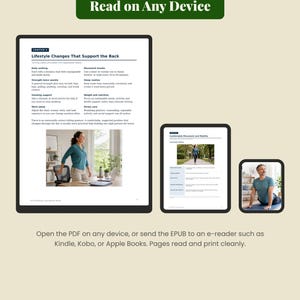 Low Back Pain Relief Guide | 42 Page eBook, 14 Exercises, Fillable Trackers | Sciatica & Post Op Care | PDF + EPUB Instant Download image 5