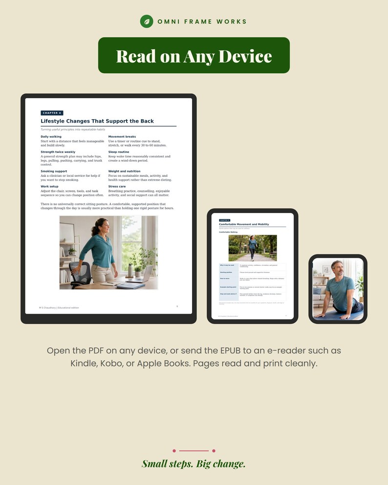 Low Back Pain Relief Guide | 42 Page eBook, 14 Exercises, Fillable Trackers | Sciatica & Post Op Care | PDF + EPUB Instant Download image 5