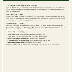 Diabetes Management Guide | Interactive PDF, Habit Tracker, Meal Plan (Digital Download) image 11