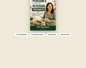 Reversing Prediabetes Guide and Meal Planner | Simple Food Swaps, Easy Habits and Blood Sugar Trackers | Fillable eBook | Instant PDF