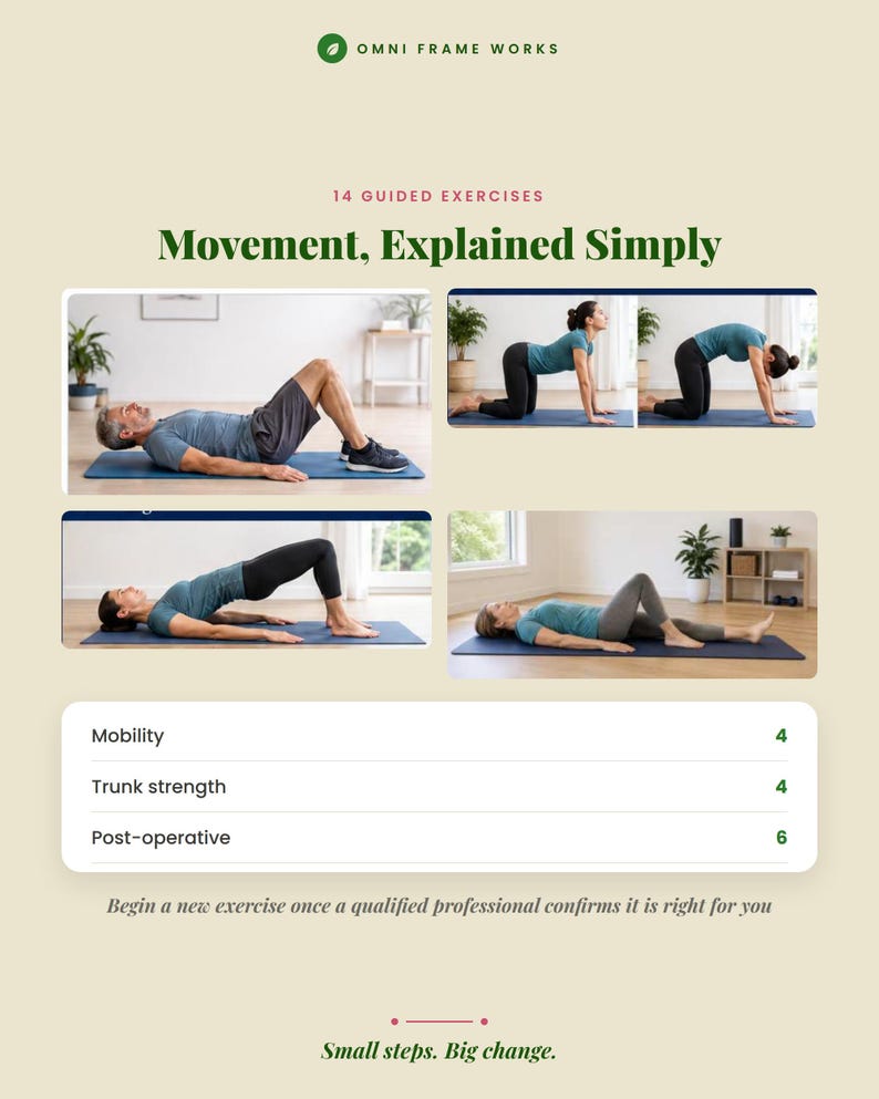 Low Back Pain Relief Guide | 42 Page eBook, 14 Exercises, Fillable Trackers | Sciatica & Post Op Care | PDF + EPUB Instant Download image 7