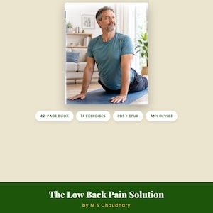 Low Back Pain Relief Guide | 42 Page eBook, 14 Exercises, Fillable Trackers | Sciatica & Post Op Care | PDF + EPUB Instant Download image 1