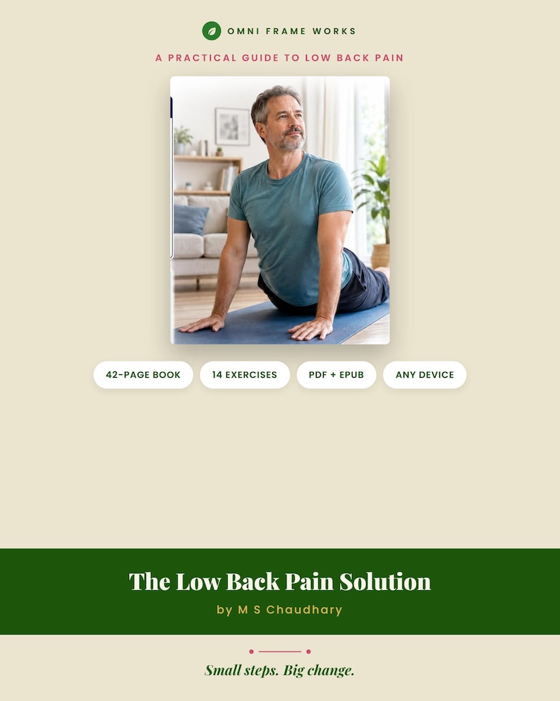 Low Back Pain Relief Guide | 42 Page eBook, 14 Exercises, Fillable Trackers | Sciatica & Post Op Care | PDF + EPUB Instant Download image 1