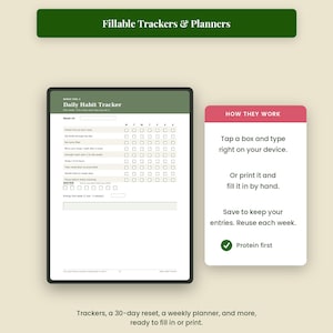 GLP-1 Diet Guide & Meal Planner | Eating Well on Ozempic, Wegovy, Mounjaro | Fillable Trackers eBook | Print or Read | Instant PDF image 6