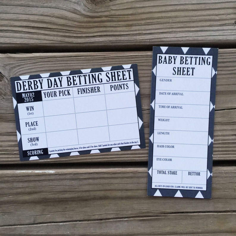 betting slips for a race night hire