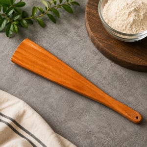 Wooden Dosa Spatula, Handmade Dosa Turner, Indian Cooking Utensil, Flat Wooden Spatula, Natural Wood Kitchen Tool, Pancake Turner