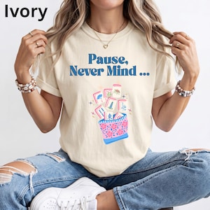 „Pause Never Mind“-Mahjong-Shirt, Geschenk für Mahjong-Fans, T-Shirt mit Grafik in bequemen Farben, Mahjong-Shirt, Shirts für Spieleabende