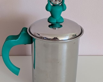 Vintage Mepra Caffe Chic Milchaufschäumer, italienische postmoderne Induktions-Edelstahl, 1990er Jahre