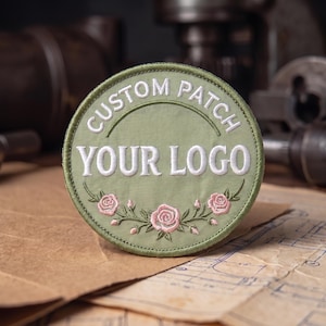 Parche bordado personalizado, parche con logotipo personalizado, parche con texto personalizado, parche con nombre personalizado