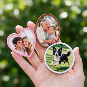 Toppa personalizzata con stampa fotografica, logo o immagine, con bordo cucito a mano.