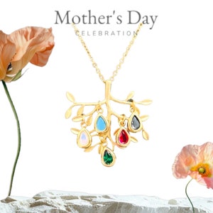 Familie Birthstone Halskette, Kinder Birthstone Charme Halskette, Brautjungfer Geschenk, Geschenk für Mutter, Geburtstagsgeschenk personalisierte Birthstone Schmuck