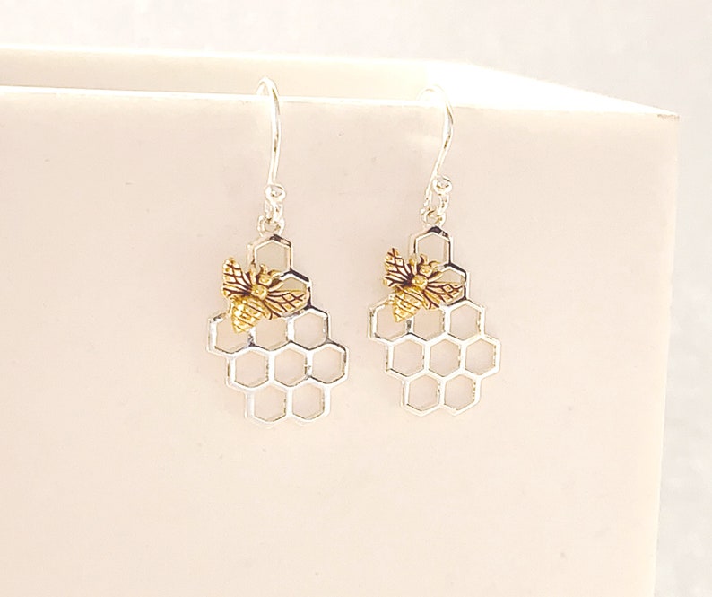 Bee Earrings Earrings Bee Earrings Bronze Bee With Etsy