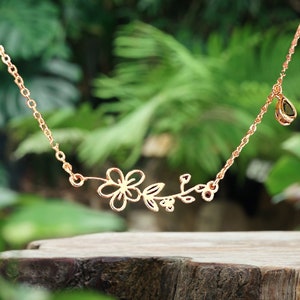 Birth Flower Necklace, Birthstone Necklace, Custom Gold Necklace, Personalized Necklace, Personalized gift for mom jewelry mother&#39;s day gift
