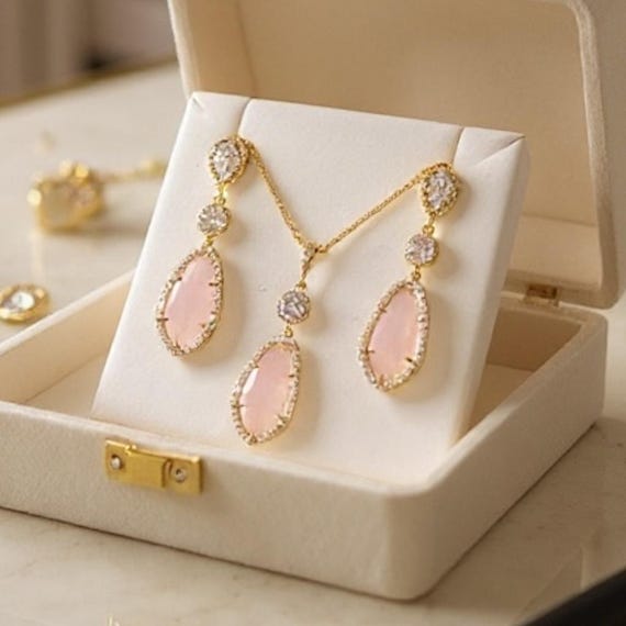 Orecchini A Goccia In Cristallo Rosa Zaffiro - Placcati Argento Sterling - Confezione Regalo Di Lusso Per Donne