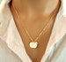 Initial Gold Charm Necklaces, Personalized Necklace, Personalized gift for her, Layered Necklace, Initial Jewelry, Engraved Tag Necklace 