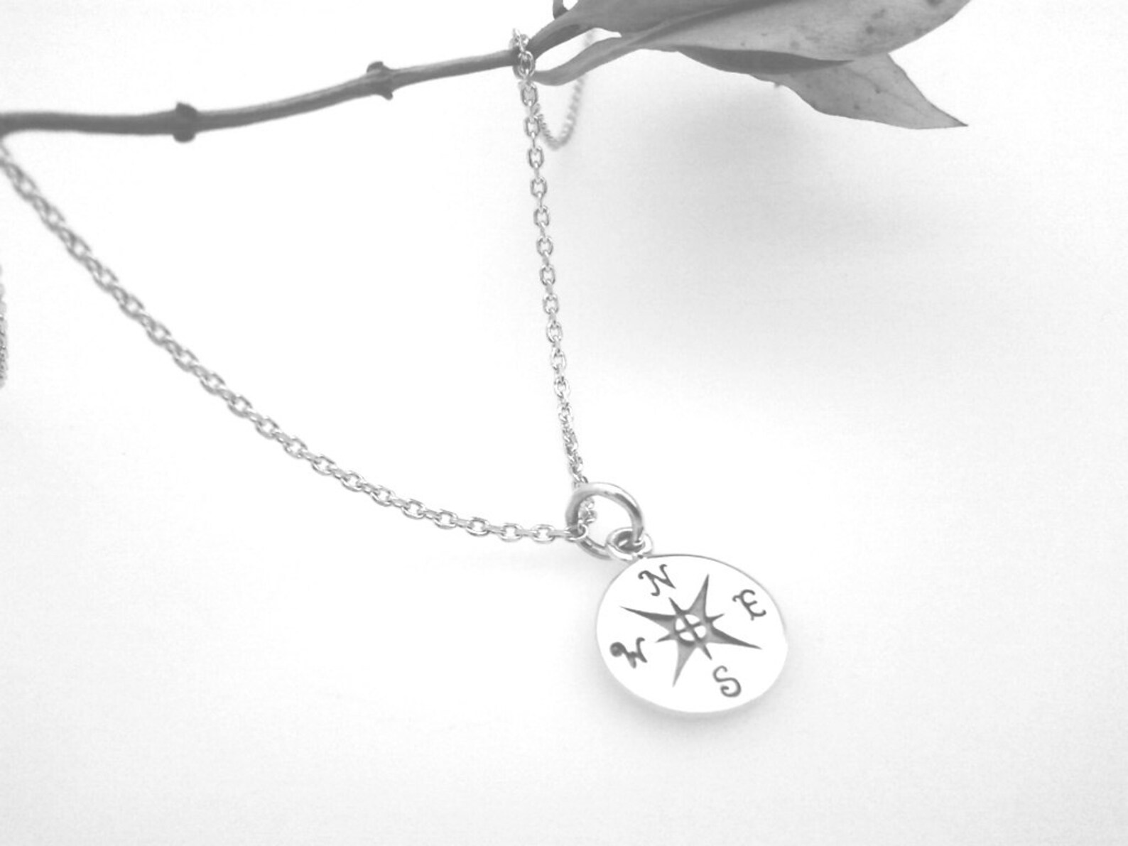 Compass jewelry nautical necklacemini charm Etsy