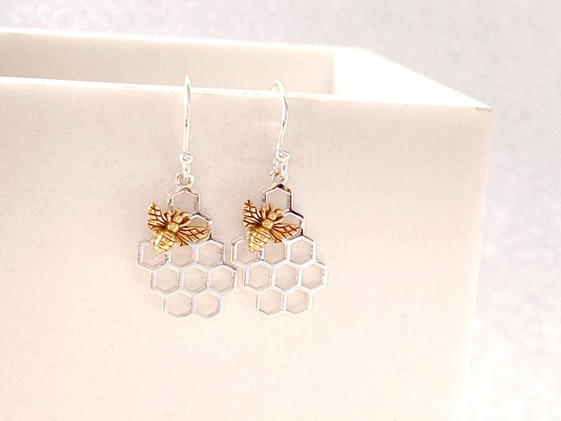 Bee Earrings Earrings Bee Earrings Bronze Bee With Etsy