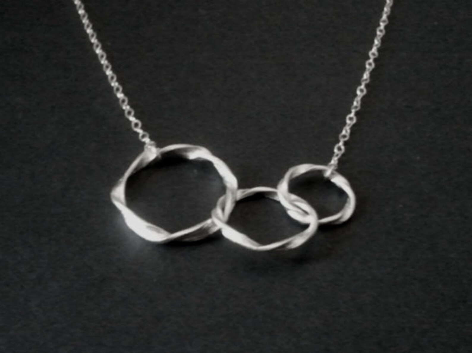 SALE Eternity Love Triple Circle Pendantstatement Etsy